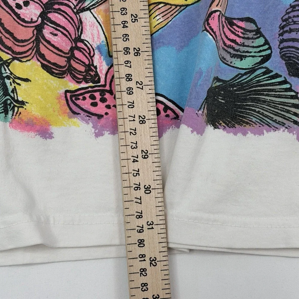 Vintage 90's‎ Freeze Tag Tropical Fish Coral AOP All Over Print T Shirt one size